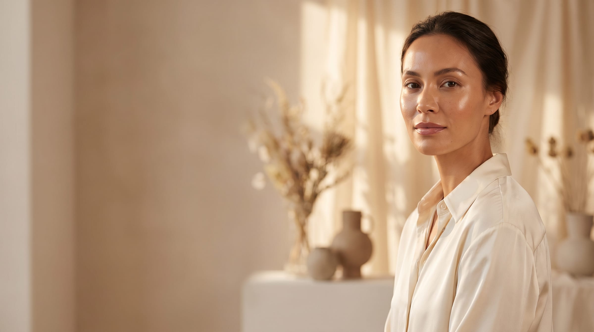 The serene, light-filled interior of Charlie's Angels